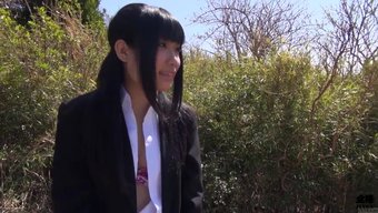 Amatör Japon Çiftin Kovboy Sürüşü Doğada