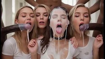 Süt Partisindeki Kızlar, Bbc'Lerin Spermini Yutuyor; Efsane Bir Interracial Aksiyon Seni Bekliyor.