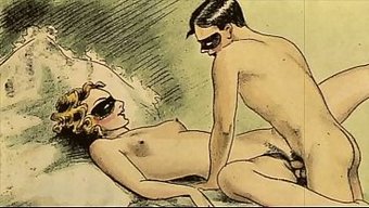 Erotik Vintage Illüstrasyonlar Orgazm Pozlarını Yakalıyor