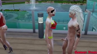 Hinata Ve Arkadaşlarıyla Havuzda Anal Ve Karı Eylemiyle Üçlü