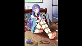 Anime Güzelleri Çıplak Ayaklarıyla Oynuyorlar