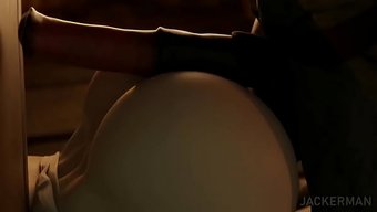 Ateşli Milf Alcina Dimitrescu, Vücudunu Ve Yeteneklerini Bu Buharlı Sahnede Sergiliyor.