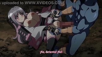Ingilizce Altyazılı Animasyonlu Bir Hentai Filminden Köpek Stili Seks Sahnesinde Kadın Boşalması.