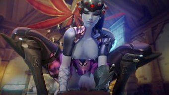 Dva, Mercy Ve Widowmaker'In Penisiyle Açık Eylemlerle Meşgul Olduğu Sansürsüz 3d Derlemesi
