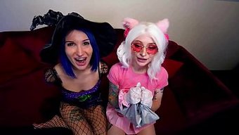 Vahşi Bir Cadılar Bayramı Seks Videosunda Büyük Doğal Göğüsler Ve Anal Açıklığı