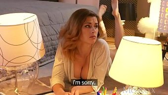 Göğüslü Sarışın Milf Billie Star, Genç Çiftle Üçlü Yapıyor