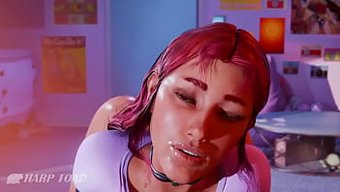 Harptoad'Dan Starfire Adlı Bir Çizgi Film Temalı Hentai Porno Video