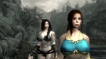 Jenna Ve Lacey, Skyrim Üzerinden 3d Bir Oyunda Cezalandırılıyor