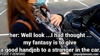 Halka Açık El Işi Teklifi, Voyeuristik Hotwife Videosunda Arabada Boşalma Ile Sonuçlanıyor