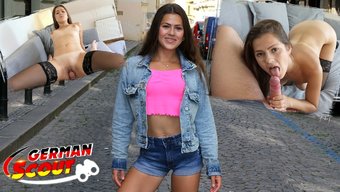 Sevimli Utangaç Genç Serina Gomez'In Alman Castında Blowjob Ve Orgazmının Yakın Çekimi