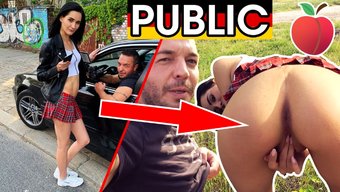 Çek Genç Kız, Halka Açıkta Pislik Içinde Beceriliyor