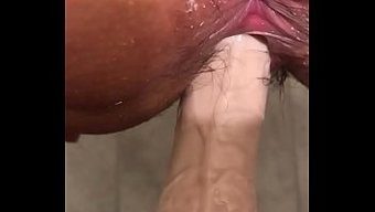 Dildo Ile Kirli Ev Yapımı Banyo Mastürbasyonu