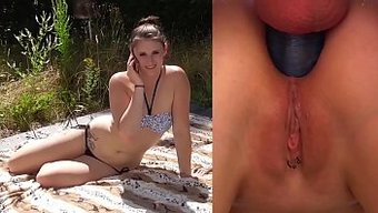 Esmer Alman Genç Melina May Açık Havada Anal Seks Seviyor