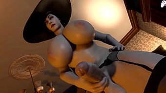 Futanari Kızının, Lady Dimitrescu'Nun Büyük Penisine Sakso Çektiği Ve Içine Boşaldığı 3d Hentai Videosu