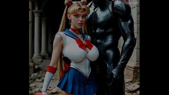 Güzel Sailor Moon, Kötü Adamları Muhteşem Bir Anime Sahnesinde Yendi (Canlı Aksiyon Yok) (Nsfw)