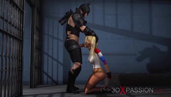 Harley Quinn Cosplay Bebeğiyle Hapishane Seksi