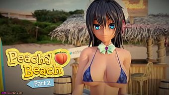 Bikinili Hibiki'Nin Plajda Oral Seks Yaptığı Hentai Videosu