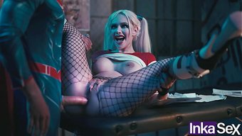 Süpermen, Harley Quinn’in Dar Götünü Deli Gibi Zevkle Sikişti.
