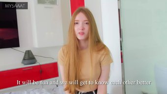 Kızıl Amatör Üvey Kız Kardeş, Seni Ağız Dolusu Bir Doğruluk Mu Cesaret Mi Gösterisine Davet Ediyor.