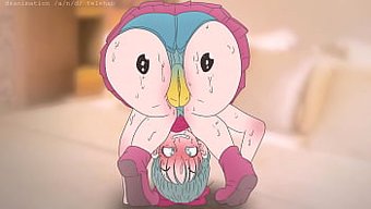 Bulma, Bu Hentai Videosunda Piplup Tarafından Poposu Dolduruluyor